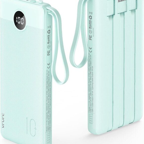 Portable Charger Power Bank, 10000mAh Travel Essentials Battery Pack, 5 Outputs - Picture 1 of 8